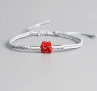 Thumbnail for Tibetan Buddhist ETERNAL ' HEART' KNOT  hand tied Bracelet