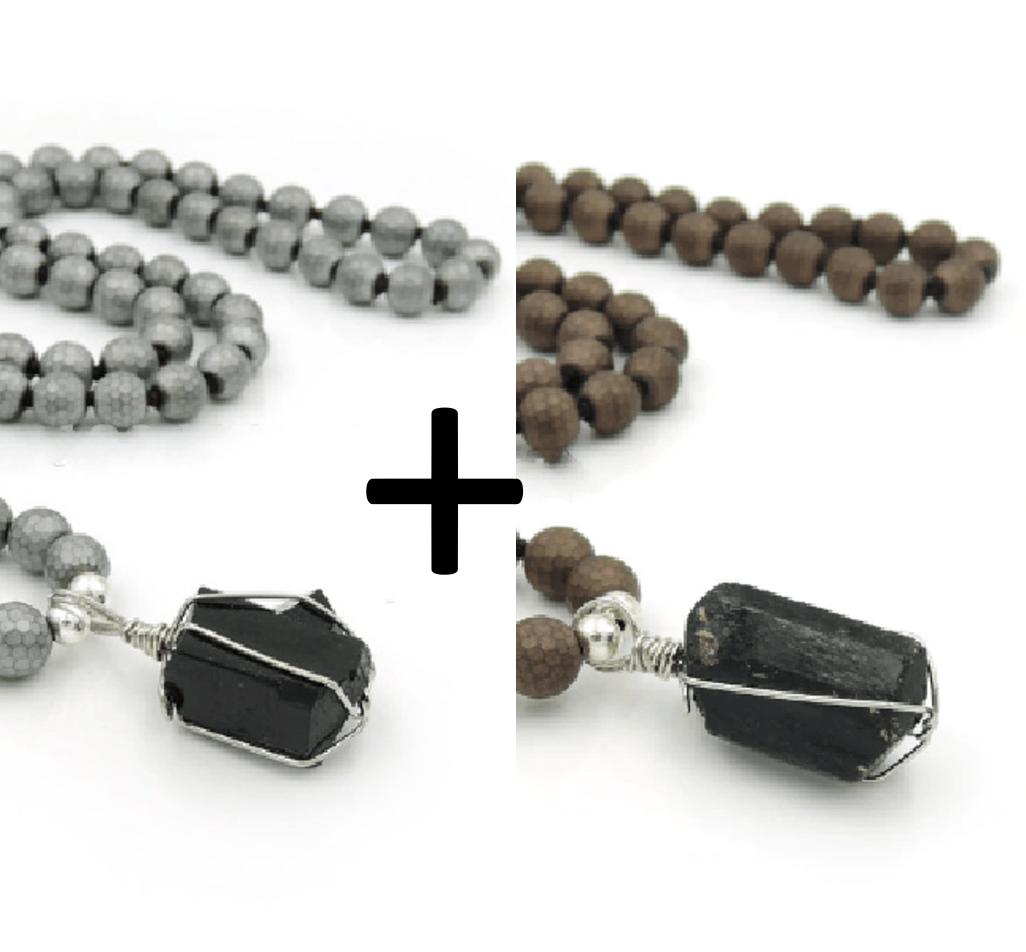 Hematite Bead & Black Tourmaline REPEL NEGATIVITY Necklace