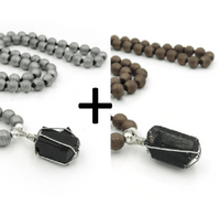 Thumbnail for Hematite Bead & Black Tourmaline REPEL NEGATIVITY Necklace