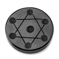 Thumbnail for 7 Hexagonal Chakra Point Stones on Seven-Star Obsidian Matrix