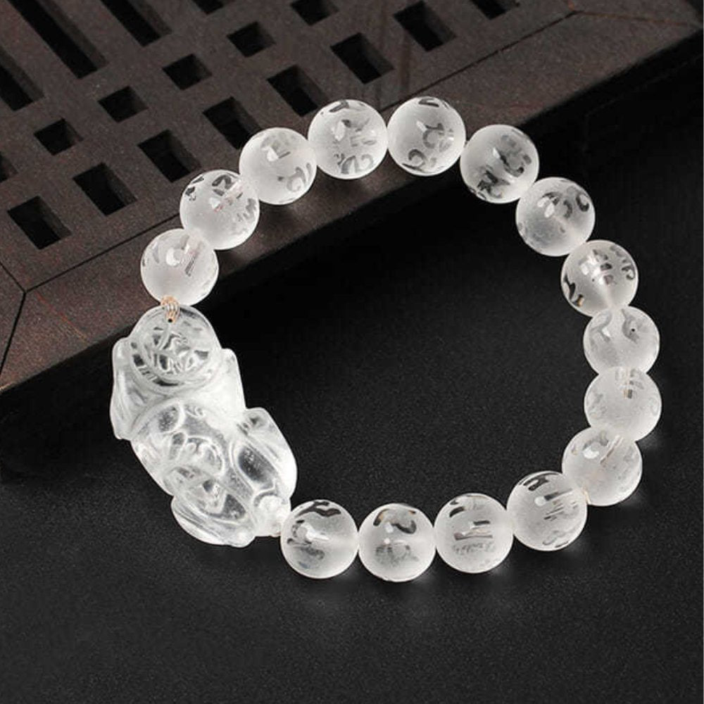 Himalayan White Crystal Pixiu Bracelet