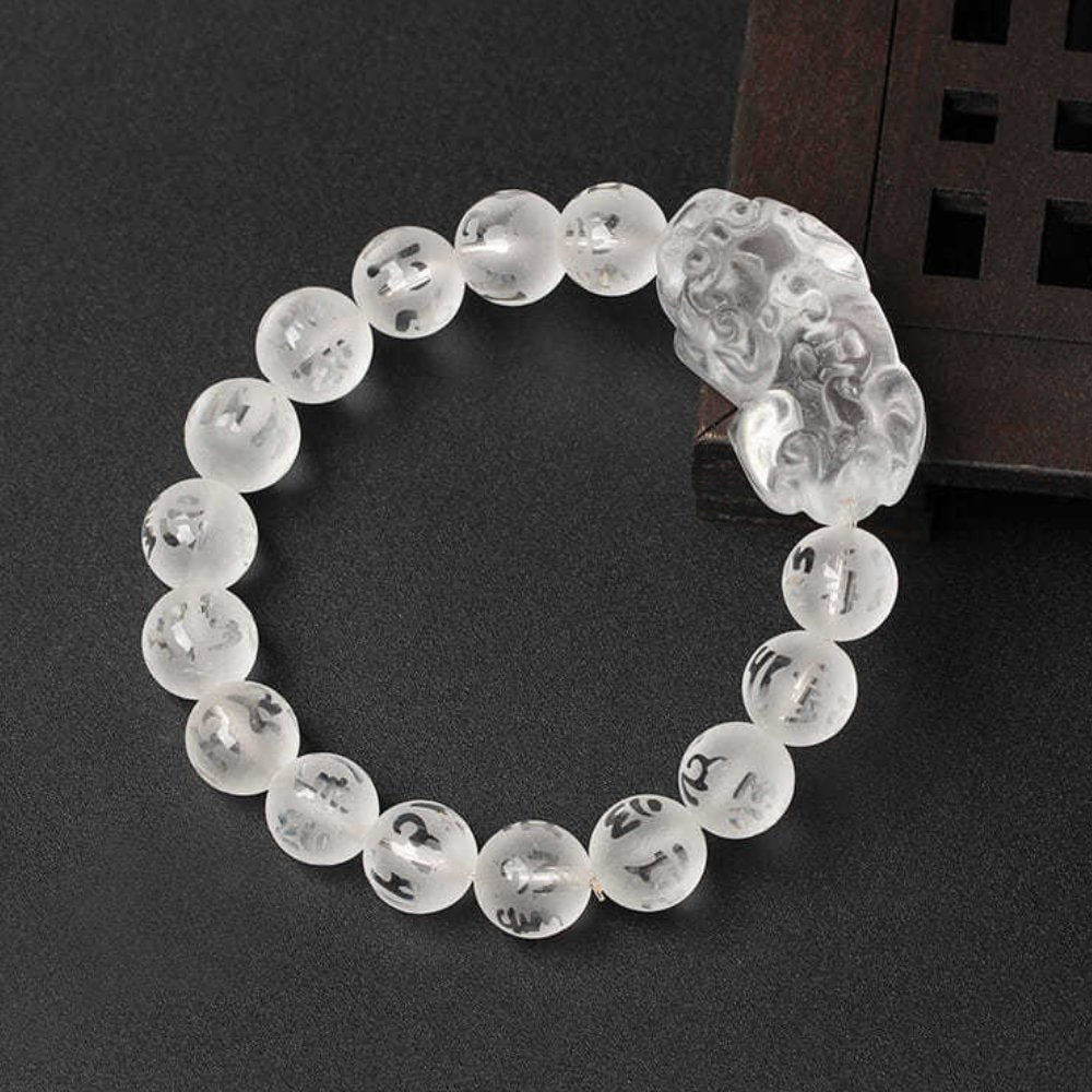 Himalayan White Crystal Pixiu Bracelet