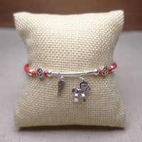 Thumbnail for Sterling Silver  WIND HORSE  Red Rope Bracelet