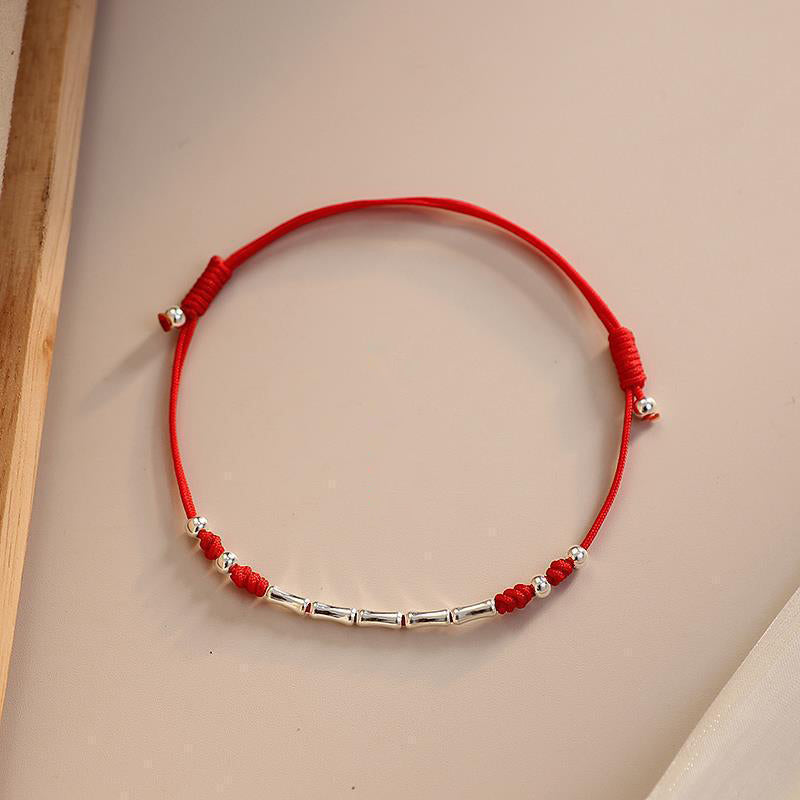 Red Rope Bamboo Bracelet