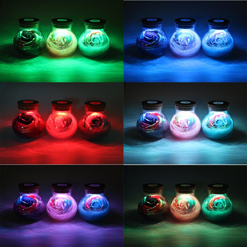 LED Creative Flower Bottle Light