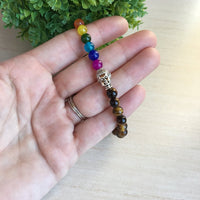 Thumbnail for 7 Chakra Tiger Eye Bracelet