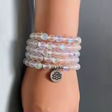 Angel Aura Lotus Mala Bracelet/Necklace