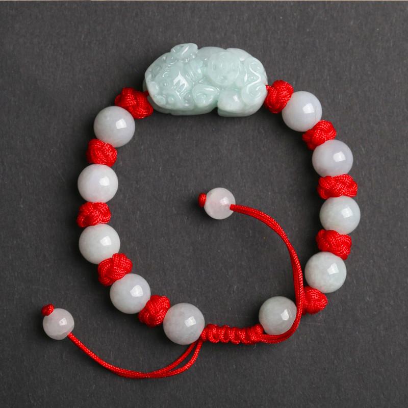 PI XIU Burmese JADE Red Rope WEALTH Bracelet