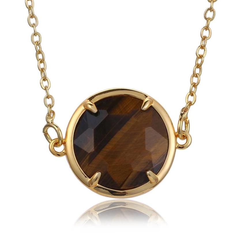 Jade & Tiger's Eye Minimalist Lucky Charm Necklace