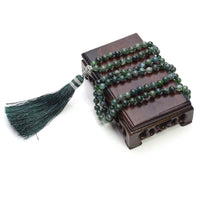 Thumbnail for 6mm Natural Rhodochrosite/Moss Agate 108 Bead Mala