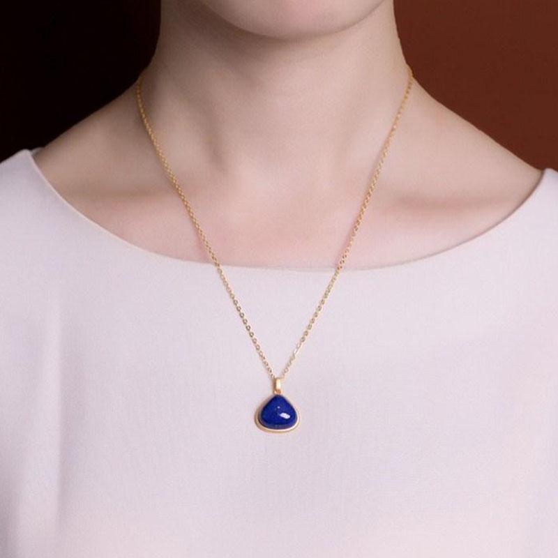 Lapis Lazuli Stone Pendant Necklace