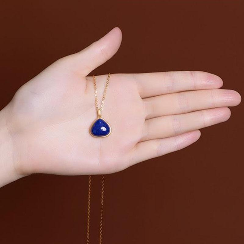 Lapis Lazuli Stone Pendant Necklace