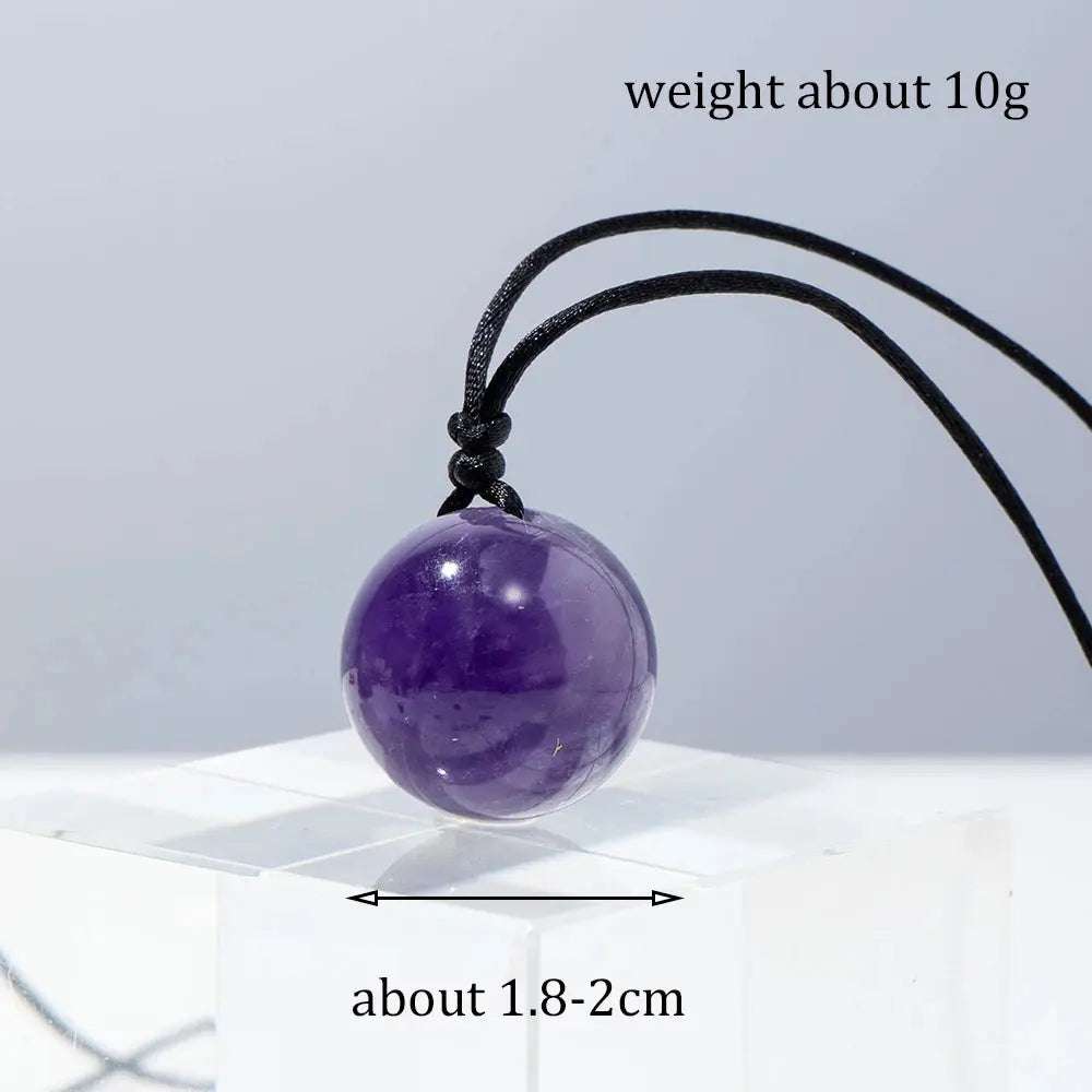 Calming Orb Amethyst Necklace YourSoulPlace.com