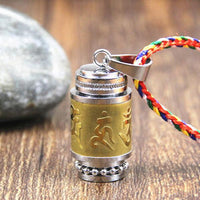 Thumbnail for Tibetan Stainless Steel Prayer Wheel Necklace