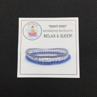 Thumbnail for RELAX & SLEEP! -Hematite, Turquoise & Howlite- 3/pc  *MIGHTY MINIS* Healing Energy Stone Bracelets