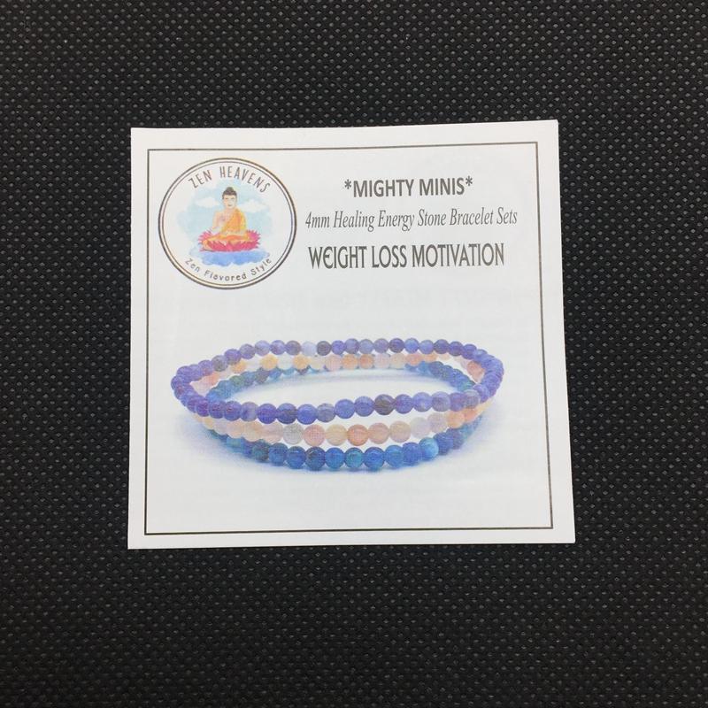 WEIGHT LOSS MOTIVATORS -Apatite,Sunstone & Sodalite- 3/pc  *MIGHTY MINIS*  Healing Energy Stone Bracelets