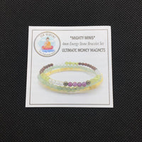 Thumbnail for ULTIMATE MONEY MAGNETS-Amethyst ,Aventurine,Citrine,Peridot& Garnet- 3/pc  *MIGHTY MINIS* 4mm Bracelet set