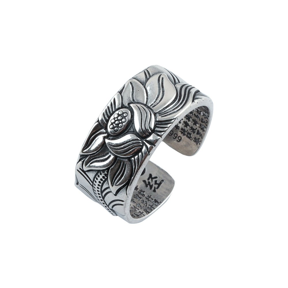 Lotus Heart Sutra Ring