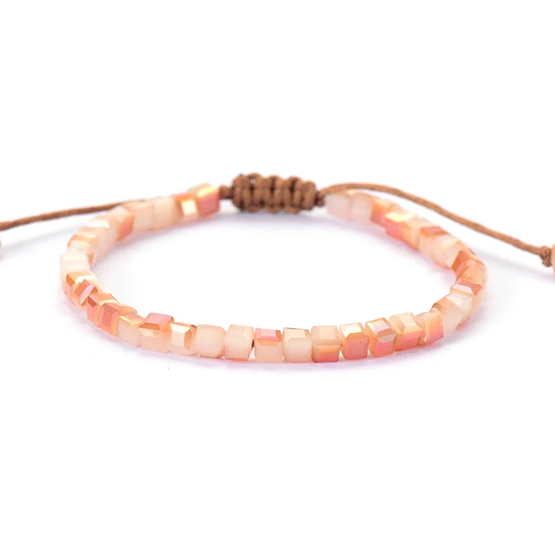 Hand Made Natural Crystal Bead Friendship Bracelet