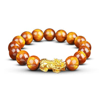 Thumbnail for Lucky Golden Tiger's Eye Abundance Pixiu Bracelet