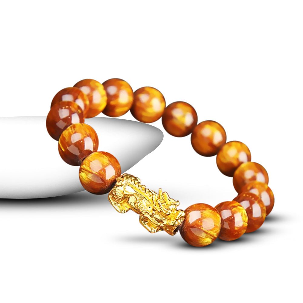 Lucky Golden Tiger's Eye Abundance Pixiu Bracelet