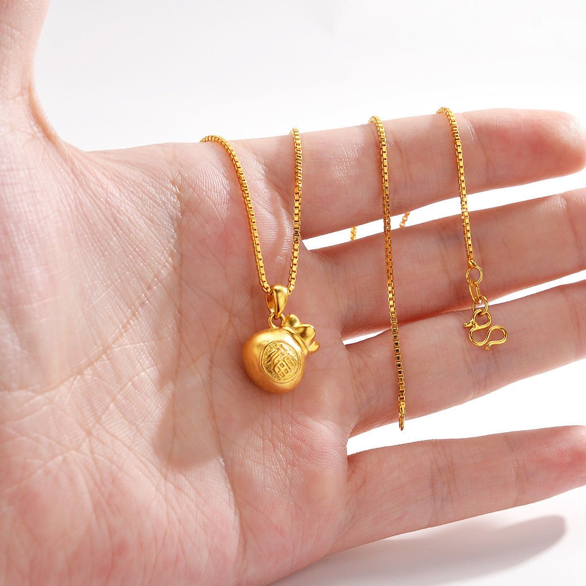 Lucky Money Bag Gold Necklace