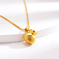 Thumbnail for Lucky Money Bag Gold Necklace