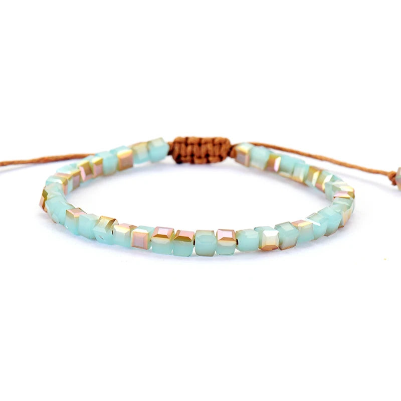 Hand Made Natural Crystal Bead Friendship Bracelet