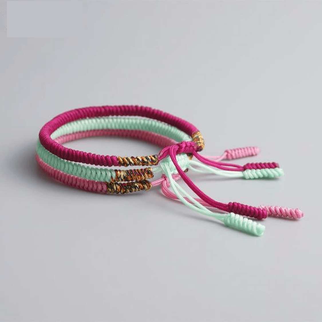 HAPPINESS II SET- 3/pc Set Lucky Tibetan Knot Bracelets- OUR BEST PRICE!