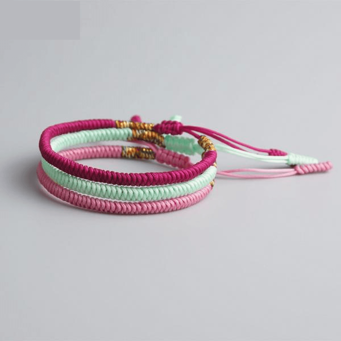 HAPPINESS II SET- 3/pc Set Lucky Tibetan Knot Bracelets- OUR BEST PRICE!