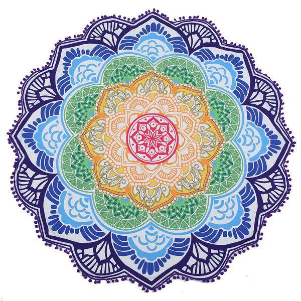 Lotus Design Mandala Tapestry-7 Glorious Color Blends