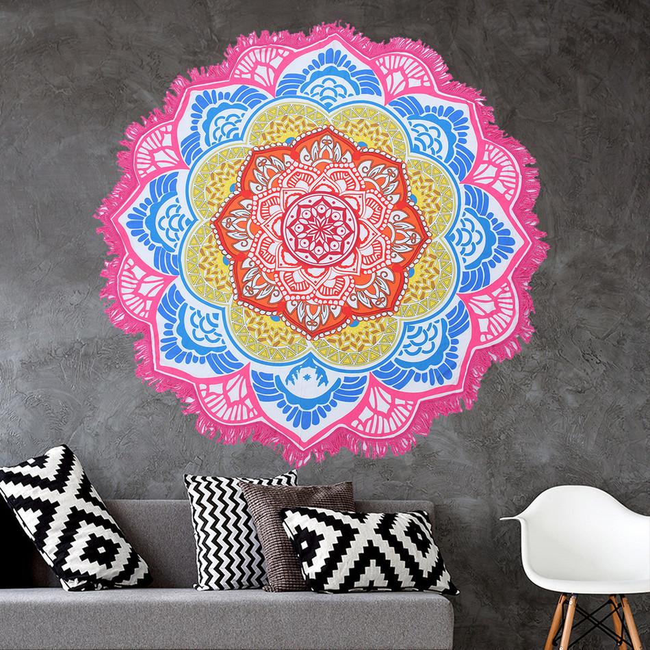 Lotus Design Mandala Tapestry-7 Glorious Color Blends