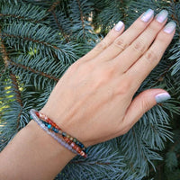 Thumbnail for Natural Agate PEACE & BALANCE -3 Strand Stone Blend Bracelet