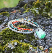 Thumbnail for Natural Agate PEACE & BALANCE -3 Strand Stone Blend Bracelet