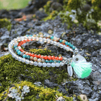 Thumbnail for Natural Agate PEACE & BALANCE -3 Strand Stone Blend Bracelet