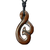 Thumbnail for New Zealand Maori Tribal Style Hand Carved Bone 'PIKORUA' ( Twists)  ETERNITY Necklace-9 styles