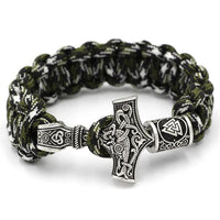 Thumbnail for Mjolnir & Rune Amulet STRENGTH-giving Paracord Bracelet