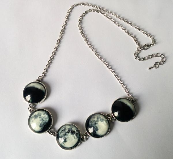 Luminous  Moon Phase Necklace or Bracelet