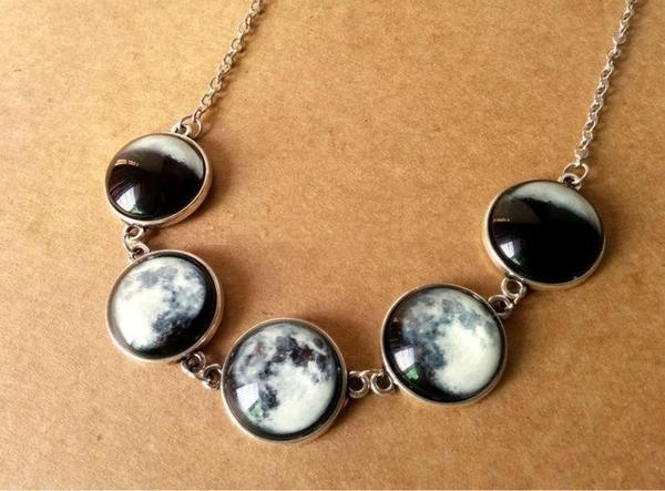 Luminous  Moon Phase Necklace or Bracelet