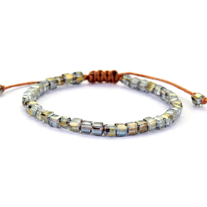 Hand Made Natural Crystal Bead Friendship Bracelet