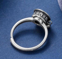 Thumbnail for Thai Sterling Silver LOTUS SPINNING MANTRA PRAYER WHEEL Ring