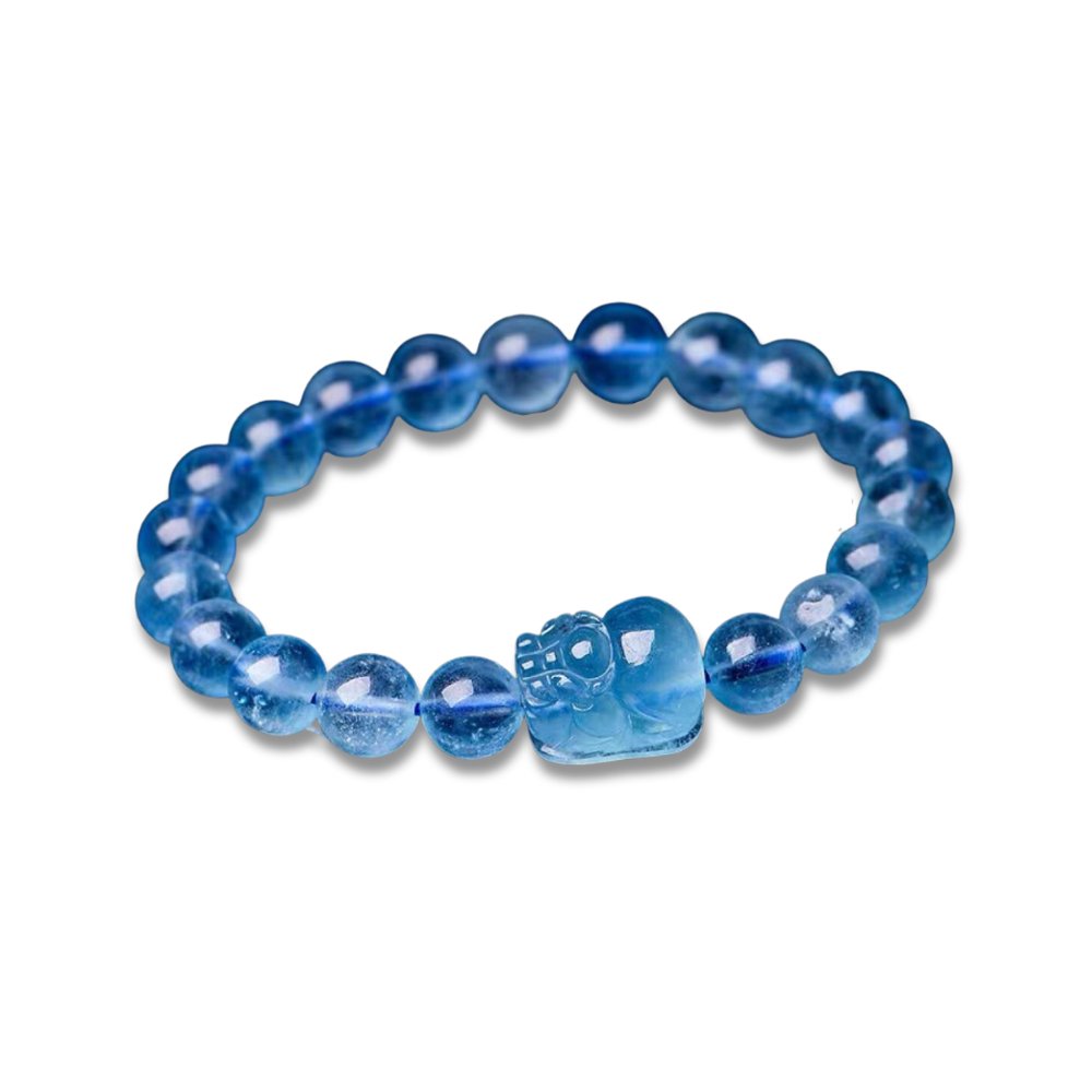 Natural Aquamarine Fortune Pixiu Bracelet