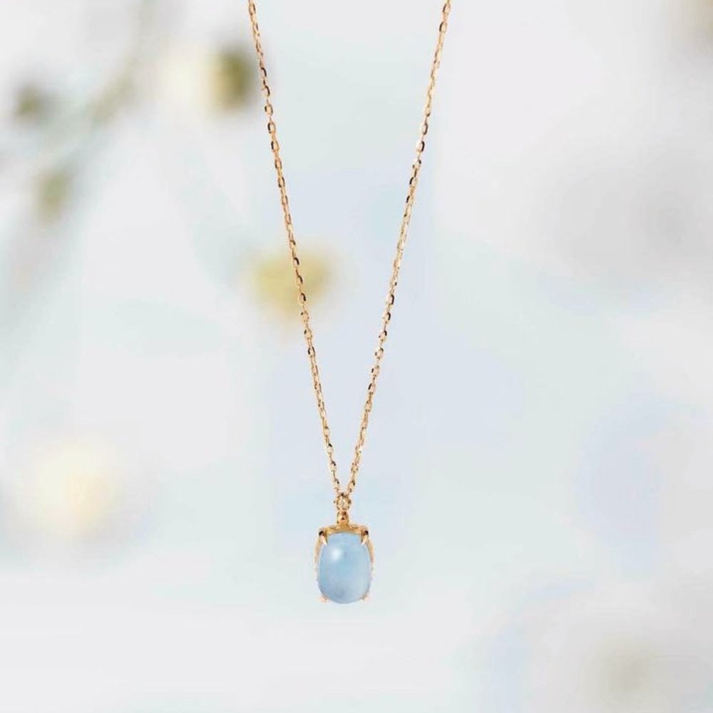 Natural Aquamarine Good Luck Necklace