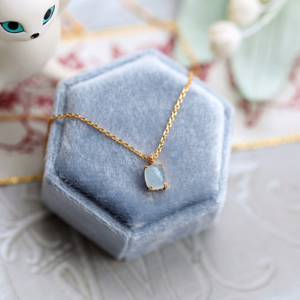 Natural Aquamarine Good Luck Necklace