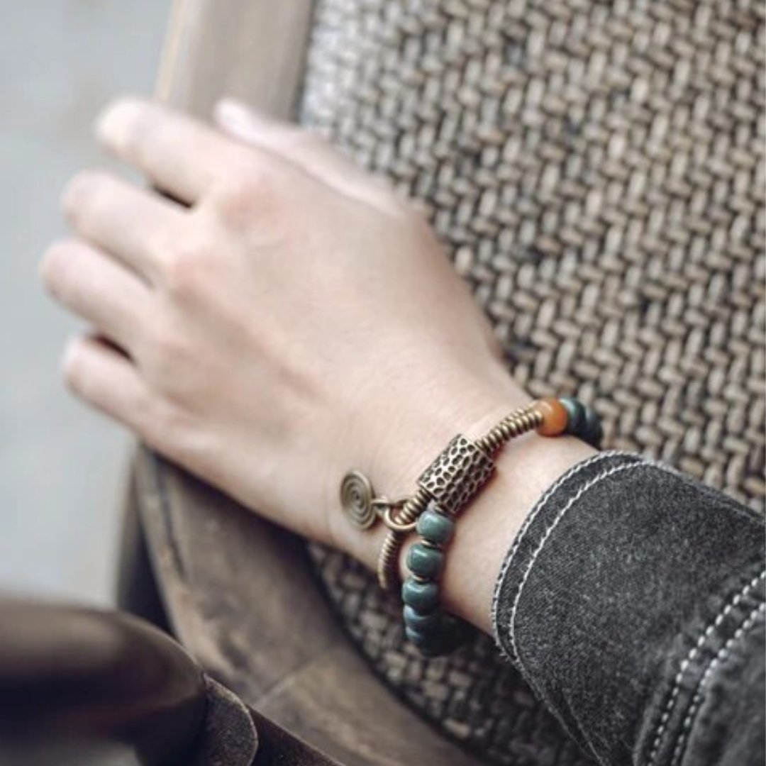 Natural Bodhi Seed Charm Bracelet