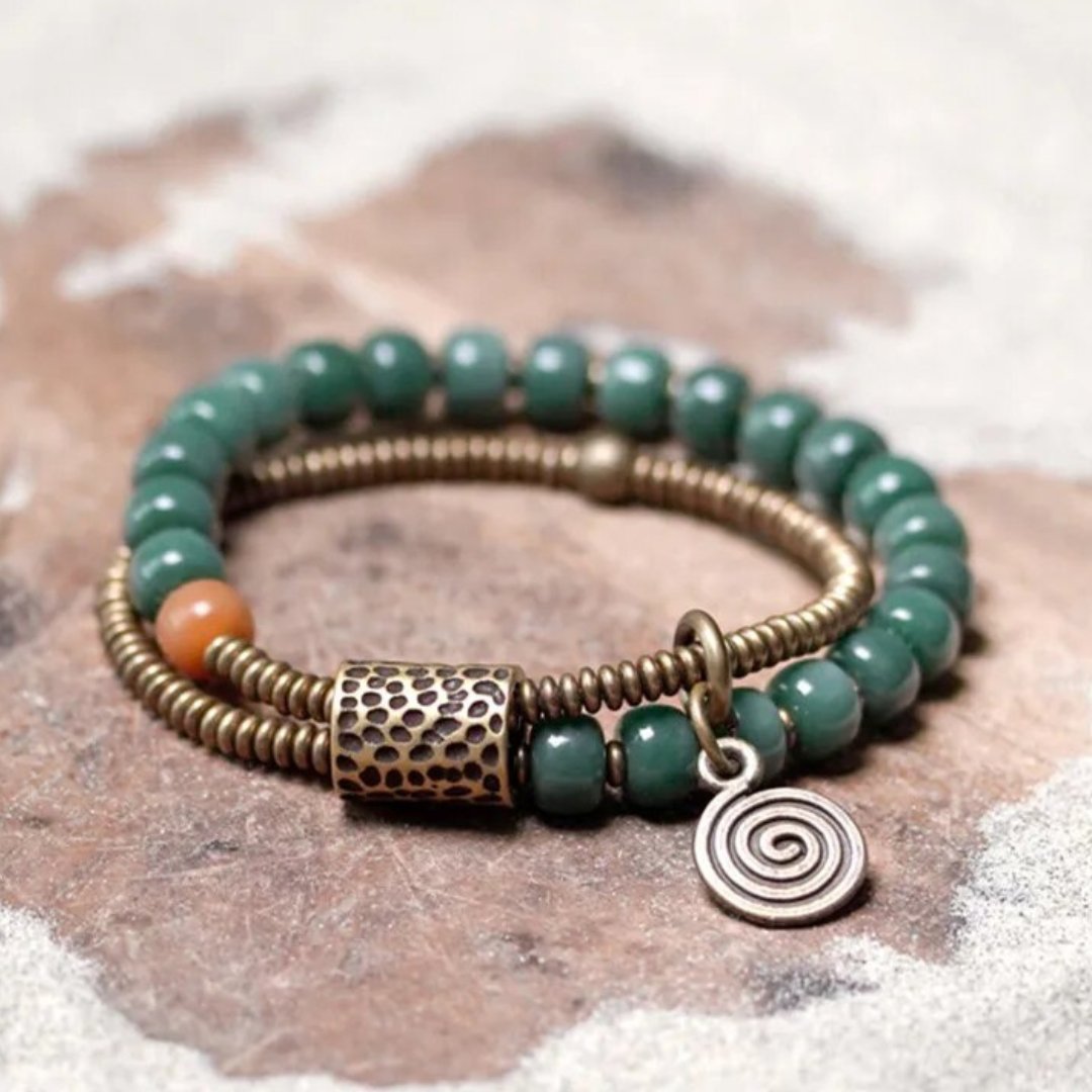 Natural Bodhi Seed Charm Bracelet