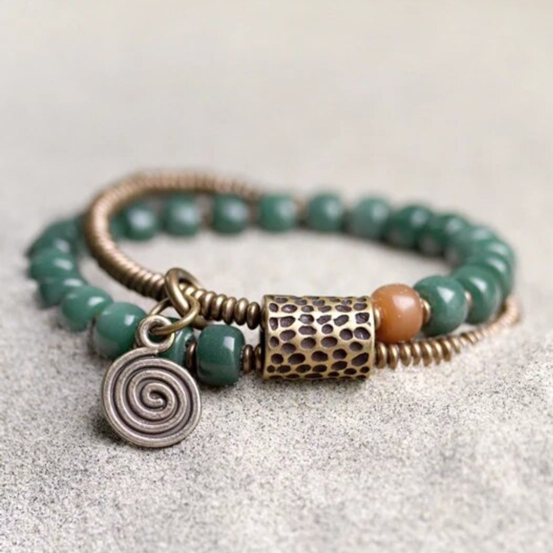 Natural Bodhi Seed Charm Bracelet