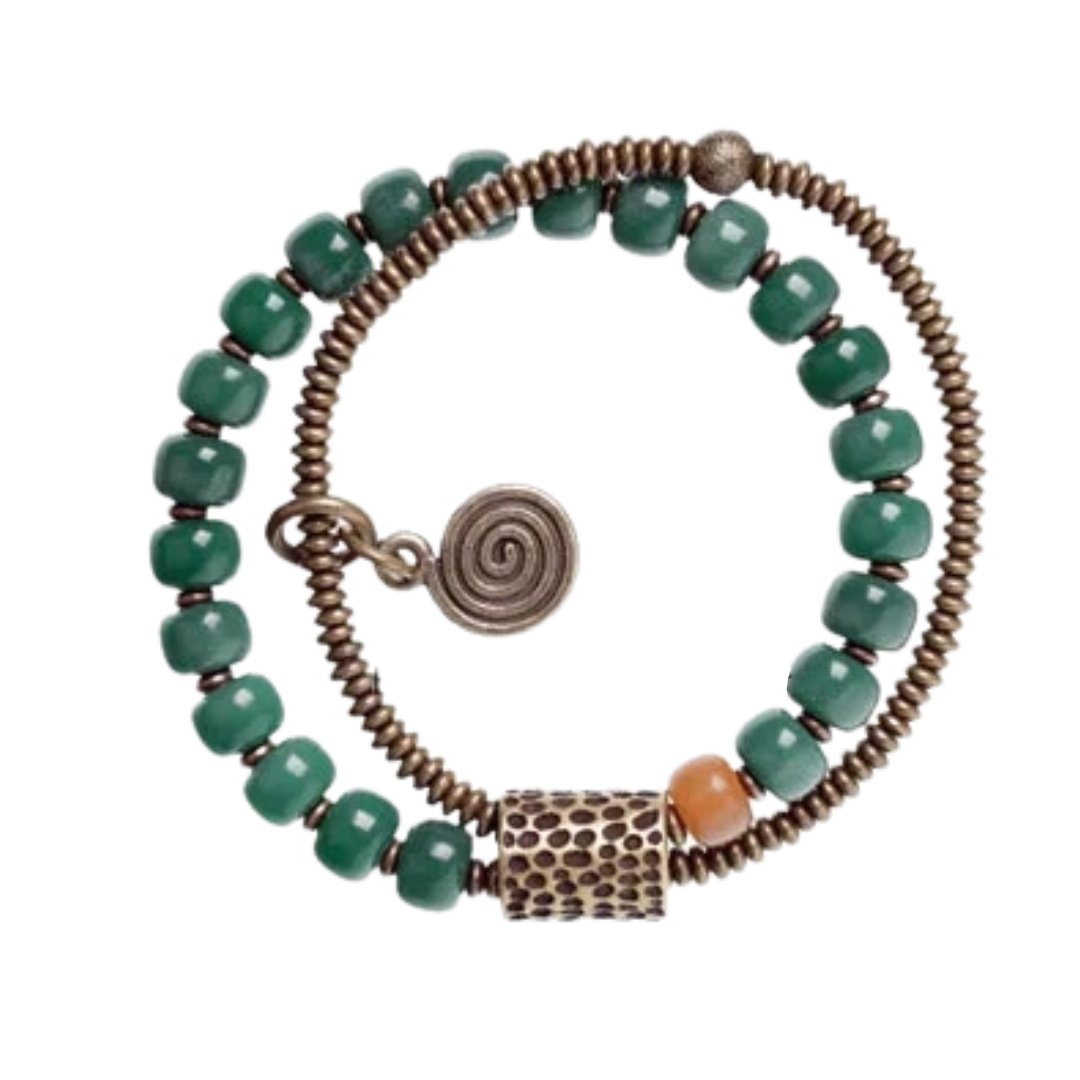 Natural Bodhi Seed Charm Bracelet