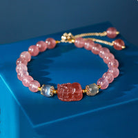 Thumbnail for Natural Crystals Lucky Pixiu Charm Bracelet