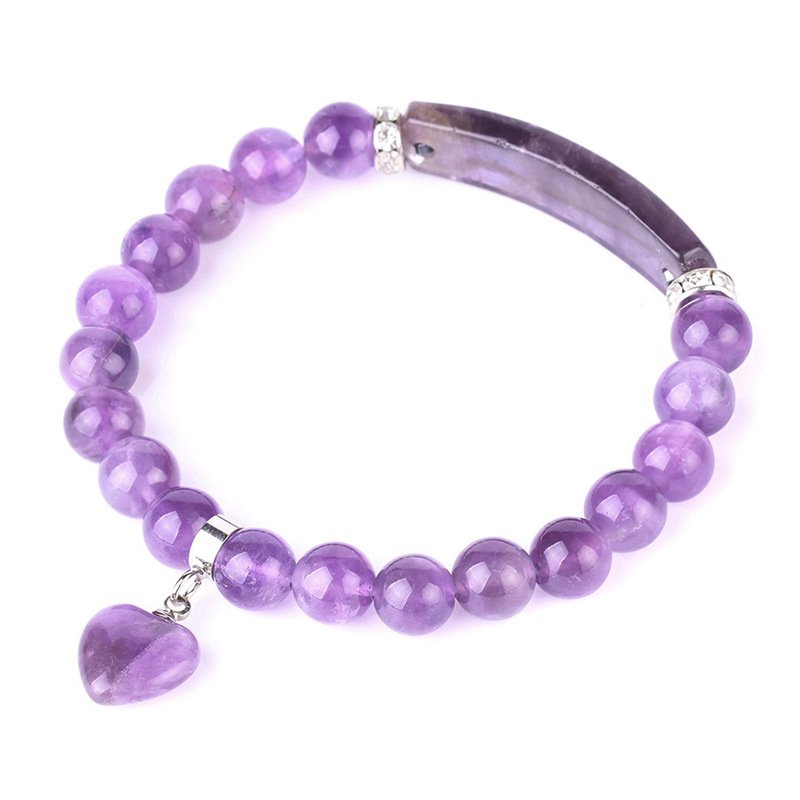 Natural Energy Amethyst Charm Bracelet